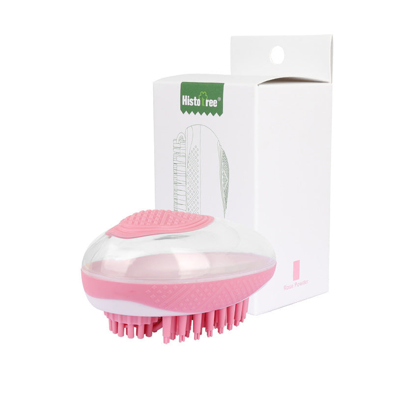 2-in-1 Pet Bath Brush & Massage Comb | Soft Silicone Grooming Tool for Dogs & Cats