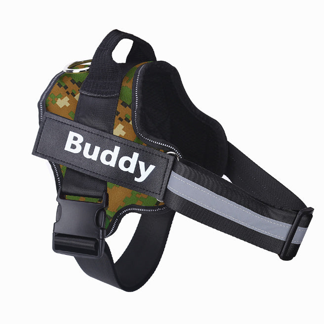 Personalized dog harness with sturdy handle