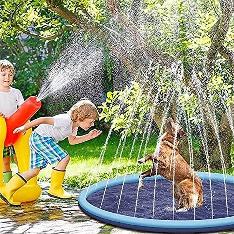Dog Splash Pad – Outdoor Sprinkler Pool Mat for Dogs & Puppies