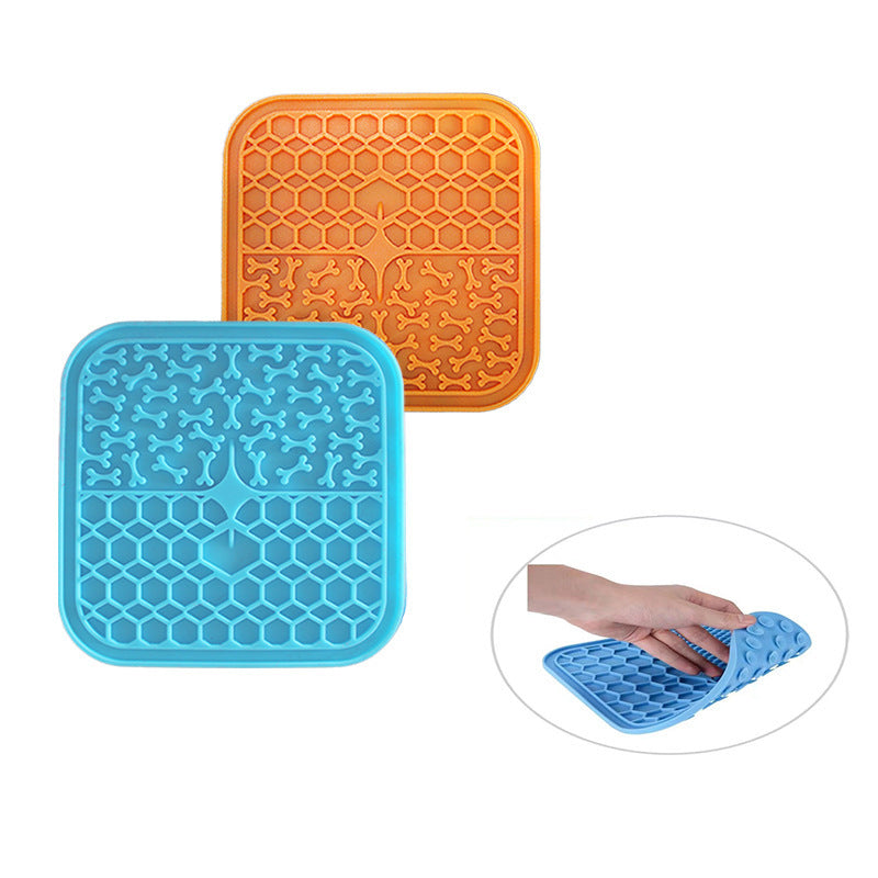 Dog Lick Mat for Anxiety Relief – Silicone Slow Feeder Pad for Pets