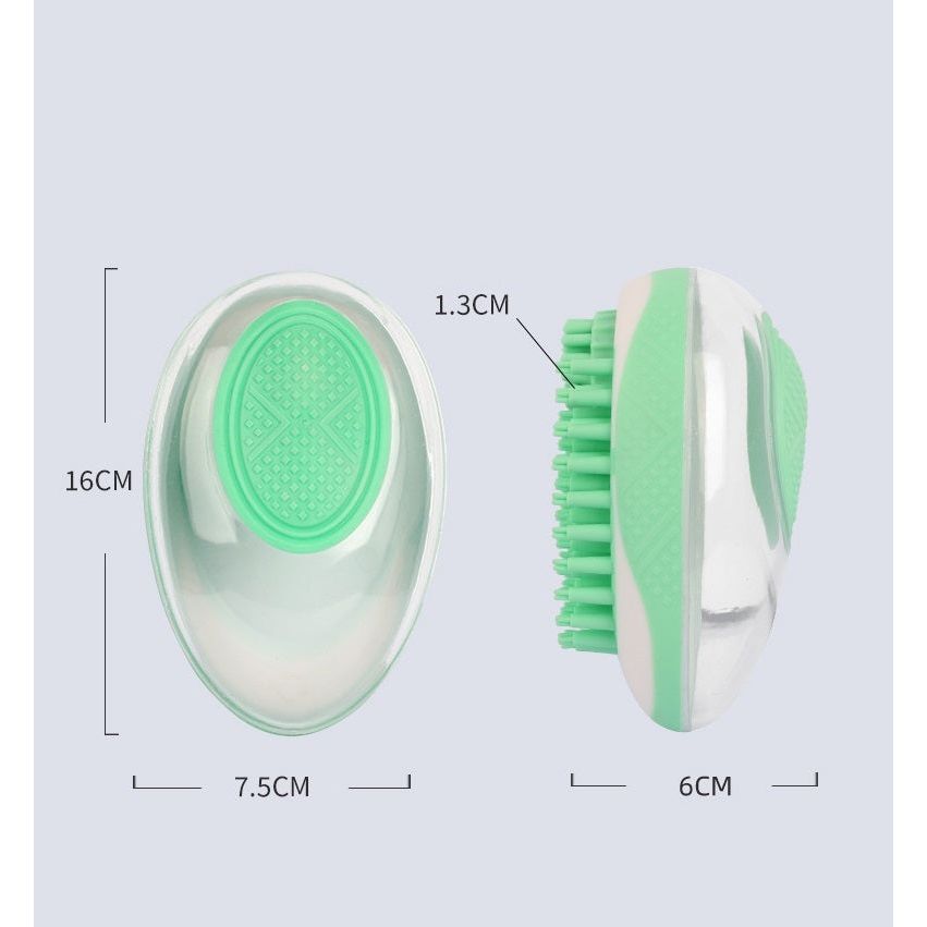 2-in-1 Pet Bath Brush & Massage Comb | Soft Silicone Grooming Tool for Dogs & Cats