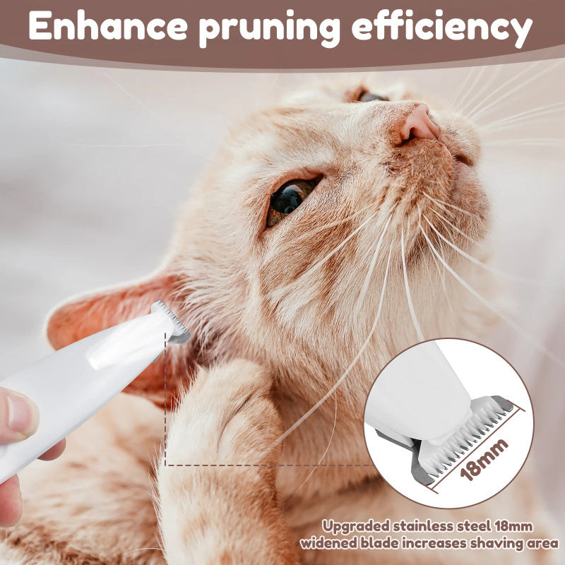 Pet Paw Trimmer with LED Display – Waterproof Dog & Cat Grooming Clipper