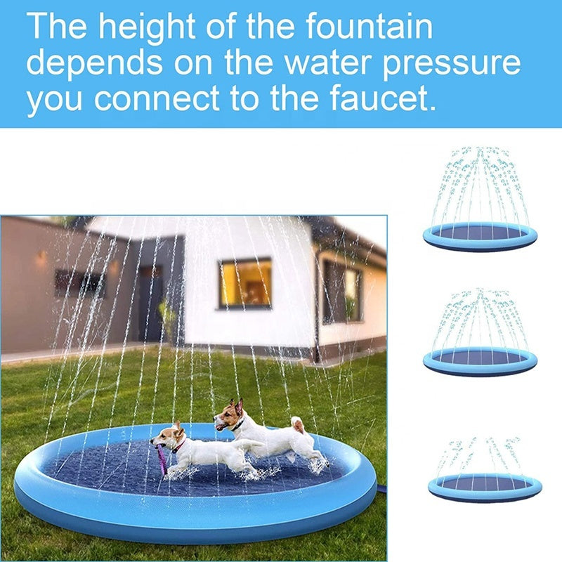 Dog Splash Pad – Outdoor Sprinkler Pool Mat for Dogs & Puppies