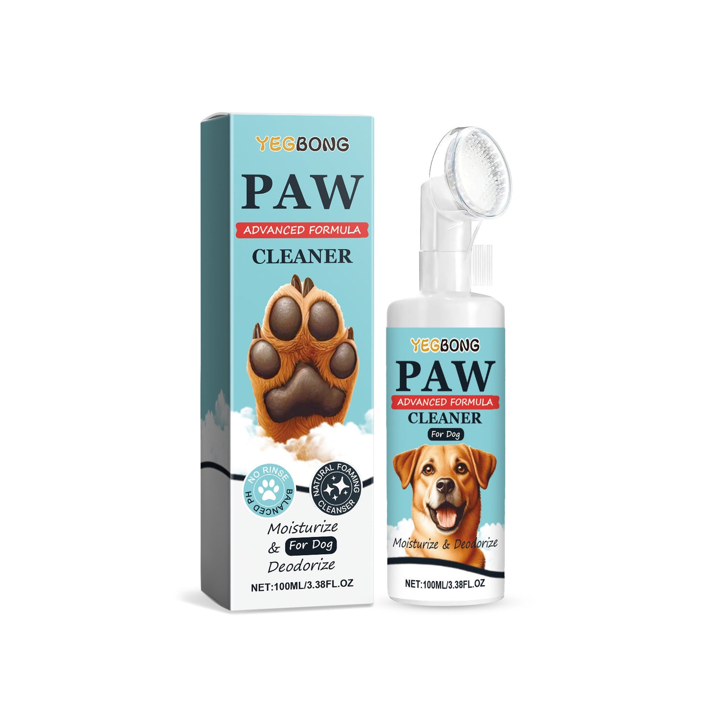 YeeBong Paw Advanced Formula Cleaner packaging with bottle and box on a white background
