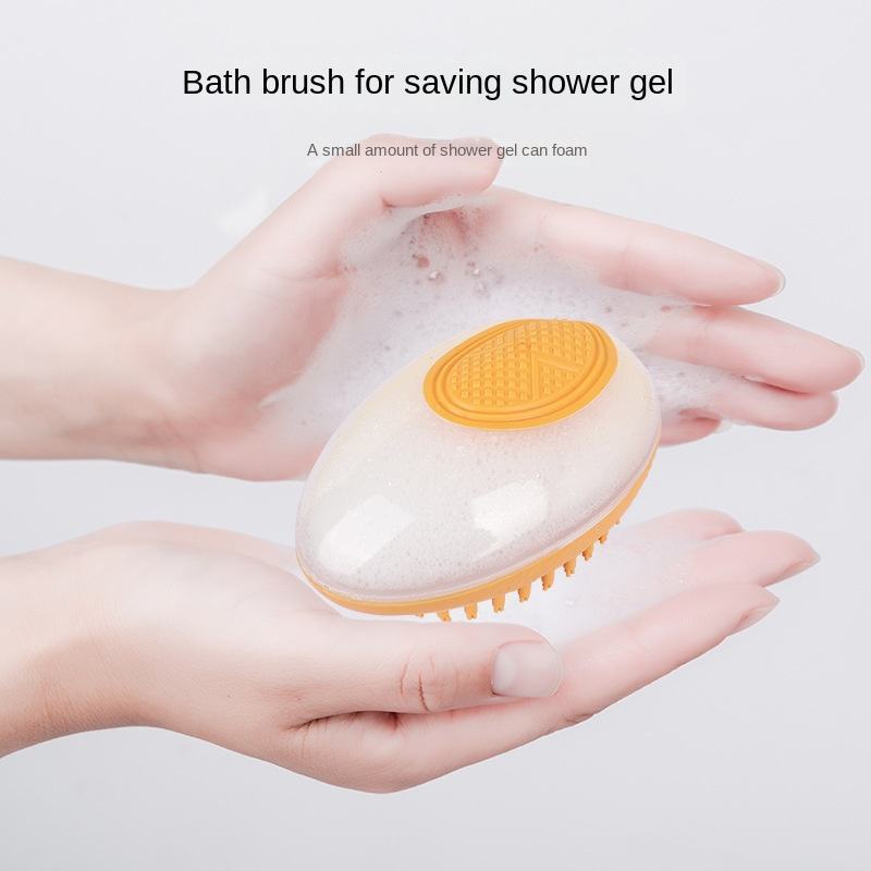2-in-1 Pet Bath Brush & Massage Comb | Soft Silicone Grooming Tool for Dogs & Cats