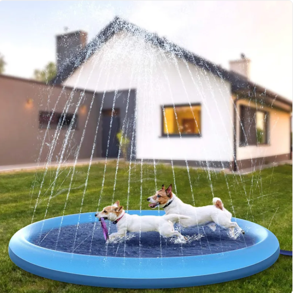 Dog Splash Pad – Outdoor Sprinkler Pool Mat for Dogs & Puppies