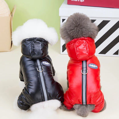 Gepolsterter Winter-Onesie für Welpen – wasserdichte Kleidung für kleine Hunde, warme Jacke für Shih Tzu, Chihuahua und Yorkie